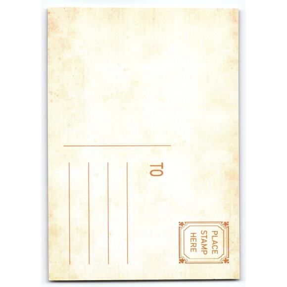 Vintage Christmas Snowman with Garland Door Lithograph Postcard 5.5x4 - Picture 2 of 2